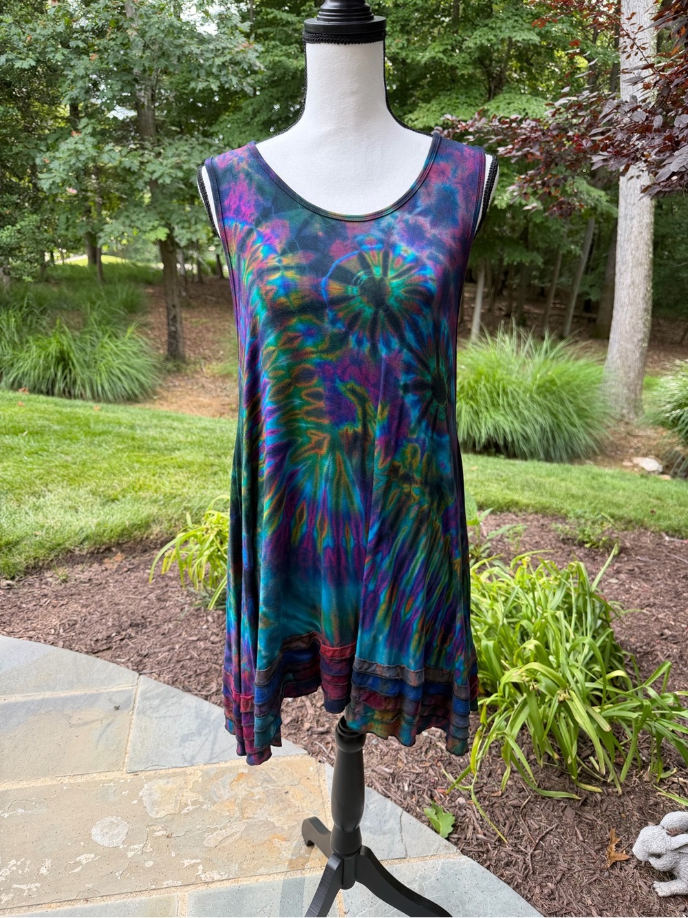 Sleeveless Tie-Dye Swing Dress Multicolor From Sacred Threads One Size Fits All